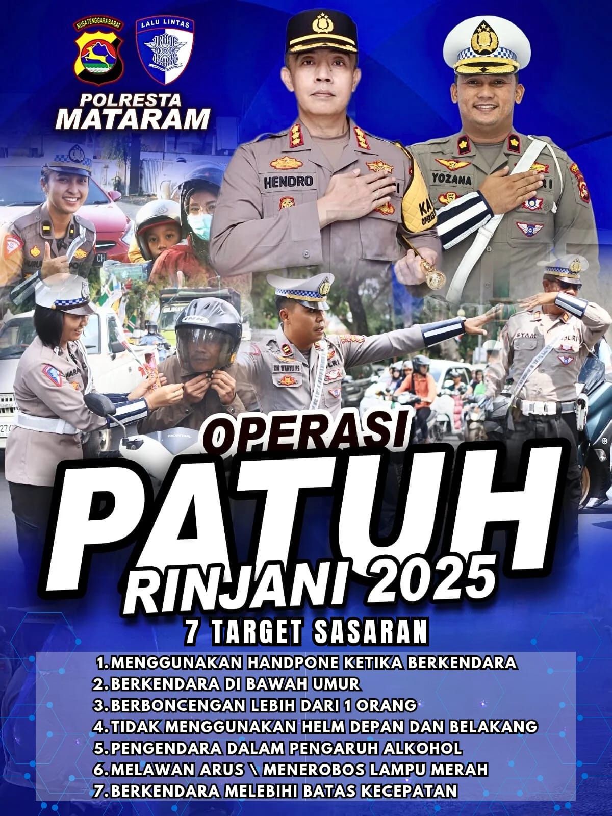Polres Mataram Siap Tindak Pelanggar, Warga Diminta Tertib di Jalan